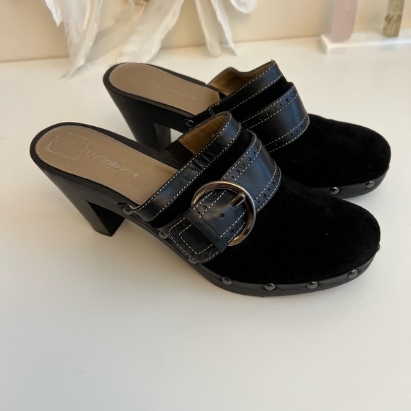 Liz Claiborne Black Suede Clogs - Picture 13 of 16